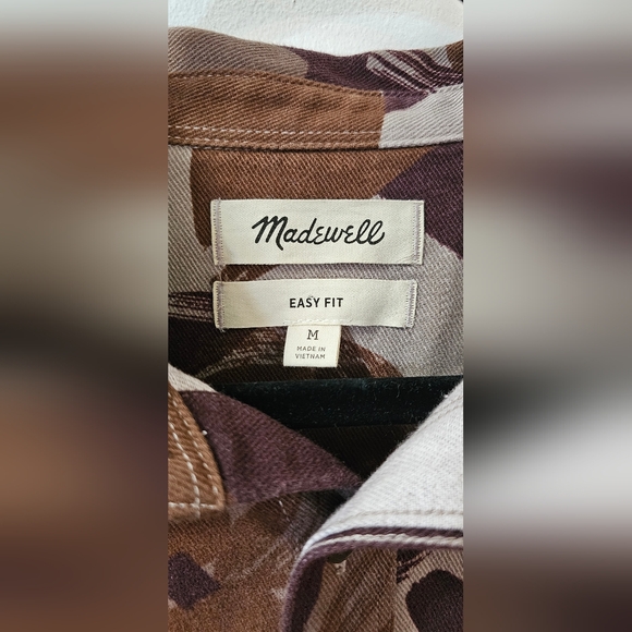 Madewell Men's Workshirt In Brushstroke camo Size Medium 100% Cotton - Picture 12 of 13